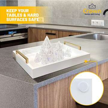 Crown Home & Living Ottoman Serving Tray - Handcrafted Elegance