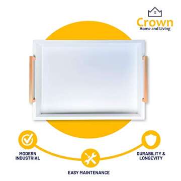 Crown Home & Living Ottoman Serving Tray - Handcrafted Elegance