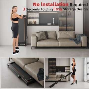 Hccsport 3-in-1 Treadmill with Incline & Desk Workstation