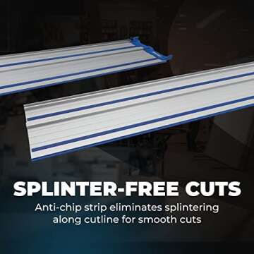 Kreg ACS430 Adaptive Cutting System 62-inch Guide Track - Circular Track Saw with Aluminum Guide - C...