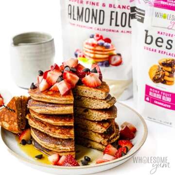 Wholesome Yum Premium Fine Blanched Almond Flour For Baking & More (16 oz / 1 lb) - Low Carb, Gluten Free, Non GMO, Keto Friendly Flour Substitute With Ground Almonds