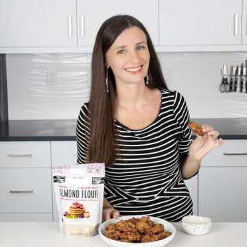 Wholesome Yum Premium Fine Blanched Almond Flour For Baking & More (16 oz / 1 lb) - Low Carb, Gluten Free, Non GMO, Keto Friendly Flour Substitute With Ground Almonds