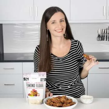 Wholesome Yum Premium Fine Blanched Almond Flour For Baking & More (16 oz / 1 lb) - Low Carb, Gluten Free, Non GMO, Keto Friendly Flour Substitute With Ground Almonds