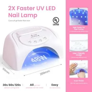 Beetles Gel Nail Polish Kit with 48W light 18 Pcs Gel Starter Kit,6 colors Nude Pink French White Glitter Gel Polish Soak Off Base Top Coat Gel Art Manicure Kit