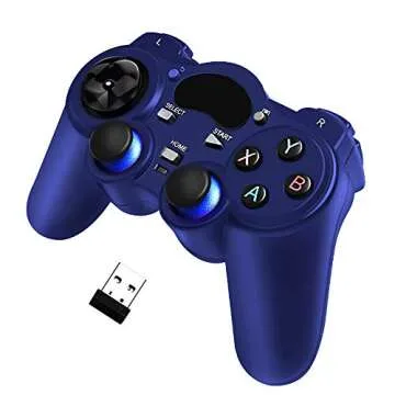 USB Wireless Gaming Controller Gamepad for PC/Laptop Computer(Windows XP/7/8/10) & PS3 & Android & S...