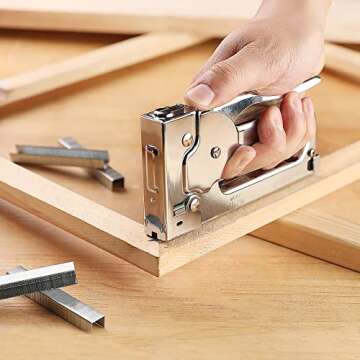 Arrow JT21CM Light Duty Staple Gun Kit, Chromed-Steel Manual Stapler, with 2000 Pieces JT21 3/8" Staples, for Upholstery Professional Projects