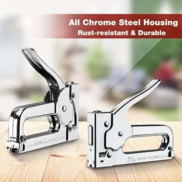 Arrow JT21CM Light Duty Staple Gun Kit, Chromed-Steel Manual Stapler, with 2000 Pieces JT21 3/8" Staples, for Upholstery Professional Projects