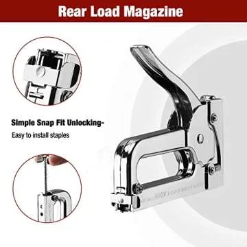 Arrow JT21CM Light Duty Staple Gun Kit, Chromed-Steel Manual Stapler, with 2000 Pieces JT21 3/8" Staples, for Upholstery Professional Projects