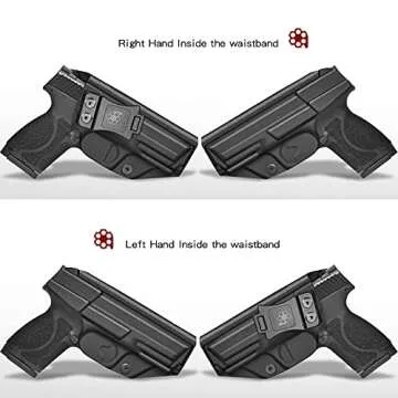 Amberide IWB KYDEX Holster Fit: Smith & Wesson M&P M2.0 9mm/.40 4" & 4.25" Barrel Pistol, Inside Waistband Concealed Carry, Adjustable Cant & 'Posi-Click' Retention, USA Made by Amberide