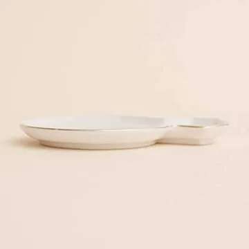 Sweet Water Decor Jewelry Dish Tray | Great for His and Her Engagement Engaged Ring Dish Holder Bride Ring Holder Gold Ceramic Trinket Tray Wedding Accessories (I Do)