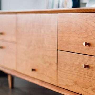 RZDEAL 4Pcs 0.79"x0.98" Antique Bronze Knobs Solid Brass Mid Century Drawer Knobs Vintage Cone Cabinet Knobs Shoe Book Drawer Knob Handle (Bronze)