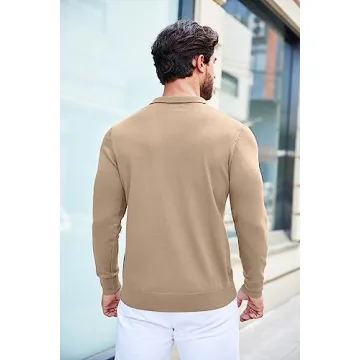 COOFANDY Men's Knit Polo Shirt Stylish Versatility