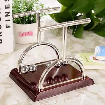 LIYJTK Newton's Cradle Physics Toy for Science Lovers