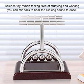 LIYJTK Newton's Cradle Physics Toy for Science Lovers