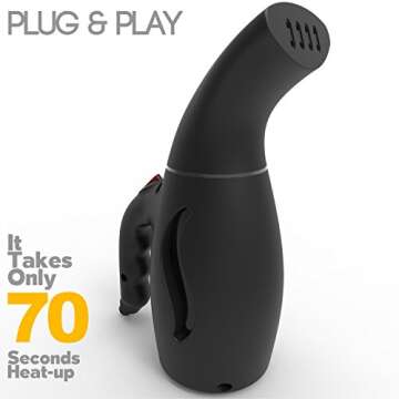 GOALPHA Travel Garment Steamer for Effortless Wrinkle Removal