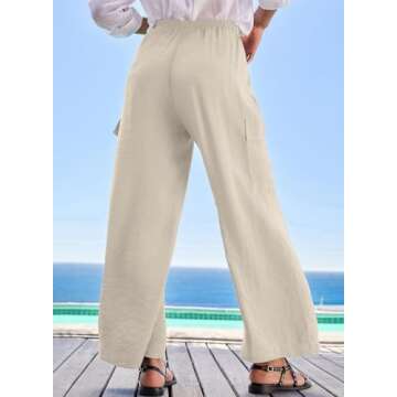 EVALESS Summer High Waisted Flow Pants for Women