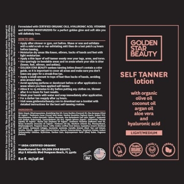 Self Tanner with Tanning Mitt - Organic & Natural Glow