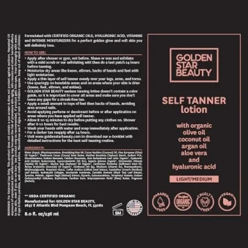 Self Tanner with Tanning Mitt - Organic & Natural Glow