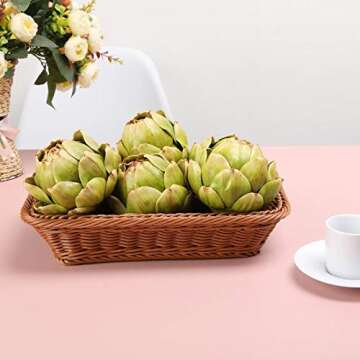 Large Green Artificial Artichoke Vegetables Fake Artichoke for Home Decor -Green（6pcs）