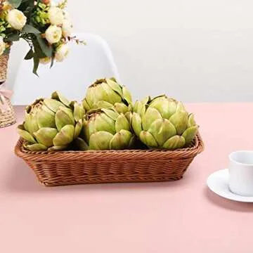 Large Green Artificial Artichoke Vegetables Fake Artichoke for Home Decor -Green（6pcs）