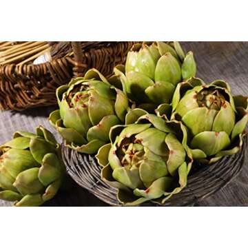 Large Green Artificial Artichoke Vegetables Fake Artichoke for Home Decor -Green（6pcs）