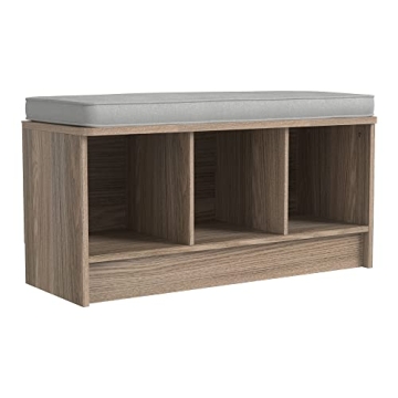 ClosetMaid 3-Cube Storage Bench with Cushioned Seating