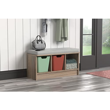 ClosetMaid 3-Cube Storage Bench with Cushioned Seating