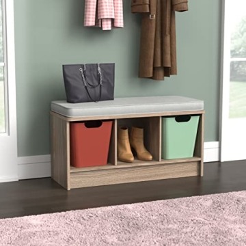 ClosetMaid 3-Cube Storage Bench with Cushioned Seating