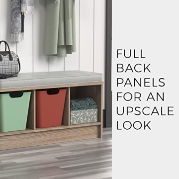 ClosetMaid 3-Cube Storage Bench with Cushioned Seating