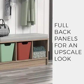 ClosetMaid 3-Cube Storage Bench with Cushioned Seating