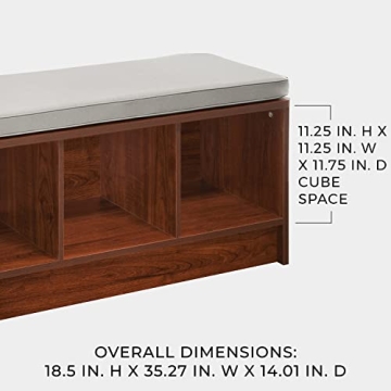 ClosetMaid 3-Cube Storage Bench with Cushioned Seating