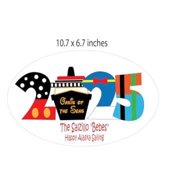 Magical World Choose Your Year Magnet Decoration Customized for your Stateroom Door on your Disney C...