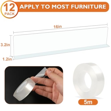 NEOACT Under Couch Blocker 12 Pack for Clean Living Spaces