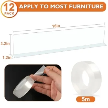 NEOACT Under Couch Blocker 12 Pack for Clean Living Spaces