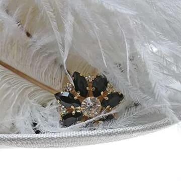 LATIMOON Mini Top Hat Fascinator Headband Feather Top Hat for Derby Tea Party，Tiny Gatsby Fascinators Hats for Women