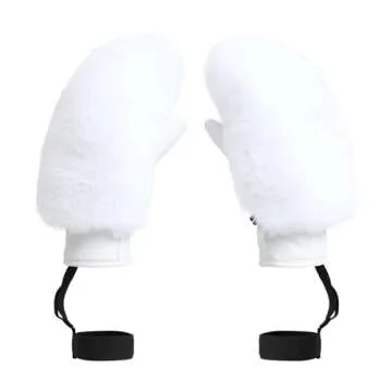 Luxury GSOU SNOW Women Ski Gloves Soft Faux Fur Palm for Winter Sports Warmth