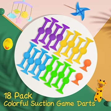 HugOutdoor 18 Pcs Suction Cup Toy Dart Set for Kids