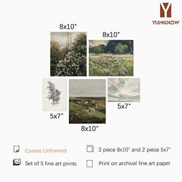 Vintage Farmhouse Plant Wall Decor Set - Boho Style