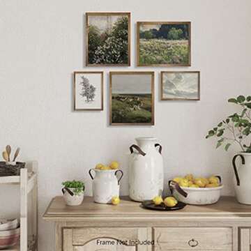 Vintage Farmhouse Plant Wall Decor Set - Boho Style