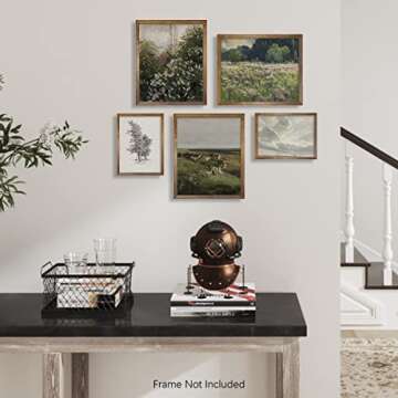 Vintage Farmhouse Plant Wall Decor Set - Boho Style