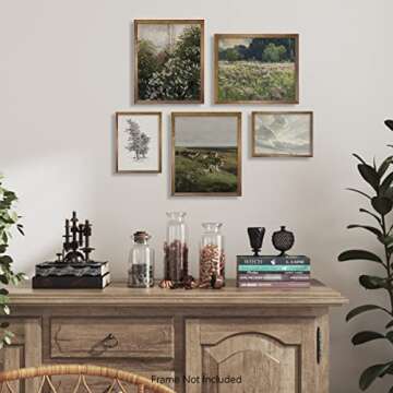 Vintage Farmhouse Plant Wall Decor Set - Boho Style