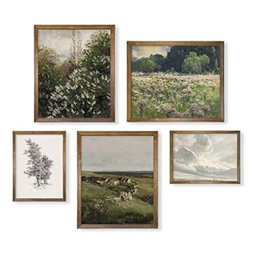 Vintage Farmhouse Plant Wall Decor Set - Boho Style