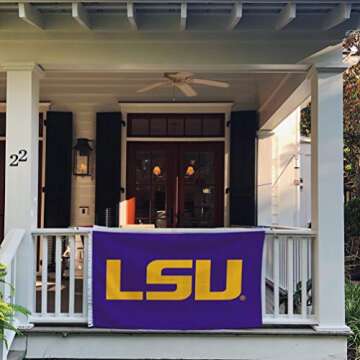 Desert Cactus LSU LSU Flag - 3 x 5 Feet Tigers Banner, Indoor/Outdoor Durable Fabric, 100% Polyester Design (Style 1)