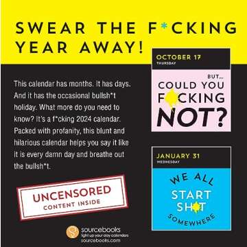 Hilarious A F*cking 2024 Boxed Calendar for Adults