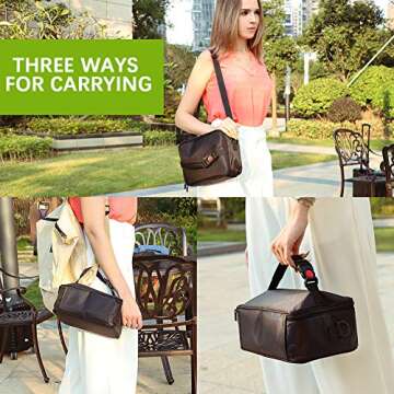 Portable Oven, 12V Car Food Warmer Portable Personal Mini Oven Electric Heated Lunch Box for Meals R...