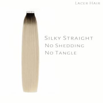 Lacer Tape in Hair Extensions - Balayage Platinum Blend