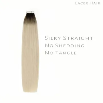 Lacer Tape in Hair Extensions - Balayage Platinum Blend