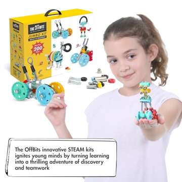 The Off Bits Jumbo Kit Educational Build Your Own Robot Toy, Stem Classroom Games for Group Play & Family, Birthday Easter Gifts for Kids Montessori Play Kit, Steam Toys for Kids Ages 6 7 8 9+