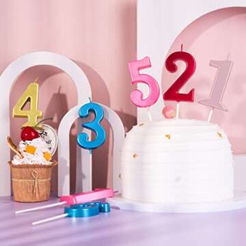 Modern Black Number Birthday Candles by PHD CAKE