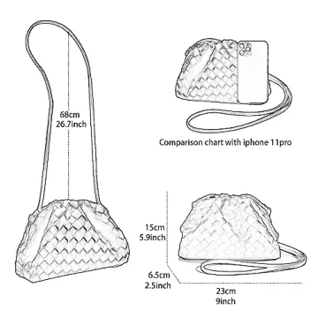 Stylish Woven Dumpling Bag for Women, Elegant Crossbody Handbag